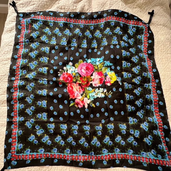 Johnny Was silk scarf - Picture 3 of 5